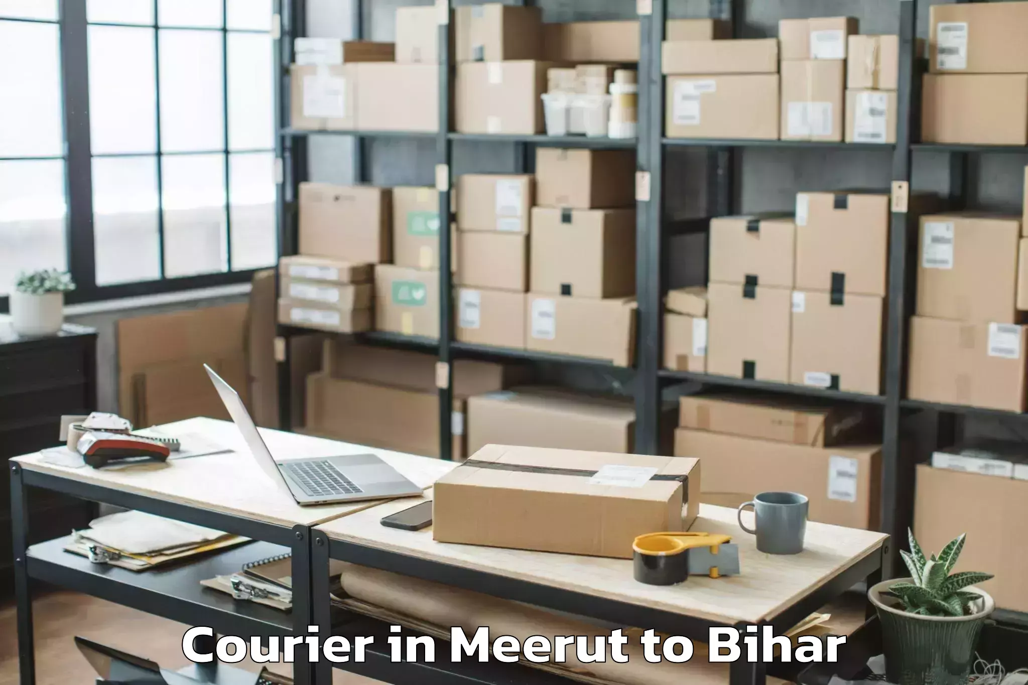 Quality Meerut to Harsidhi Pakariya Courier